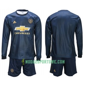 Koszulka Manchester United Dziecięcy Trzeci Stroje Piłkarskie 2018/19 Długi Rękaw